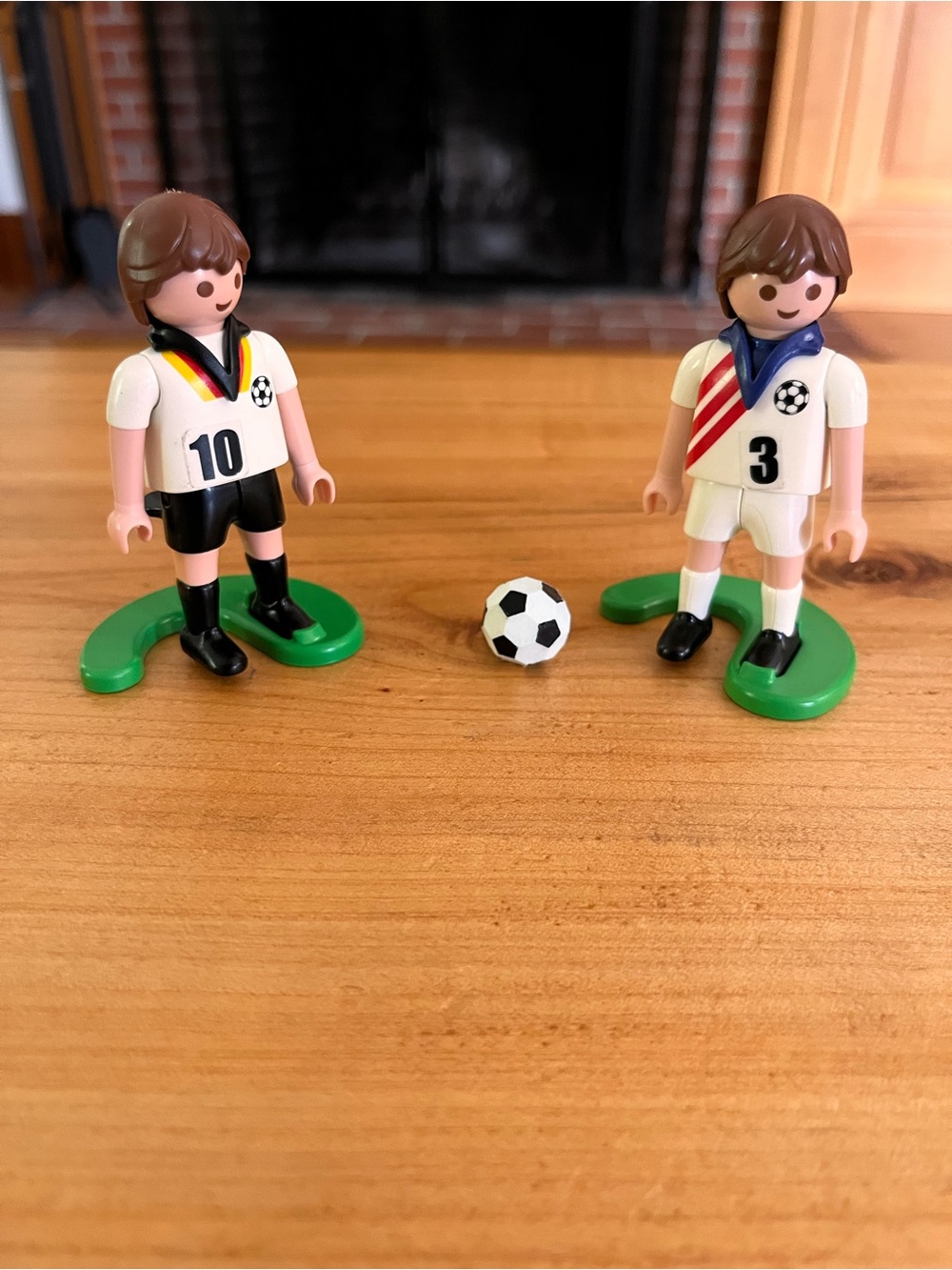 Mini Soccer Ball Figure Toy - White and Black